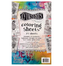 RANGER DYLUSIONS COLORING SHEETS COLLECTION #1 24PK