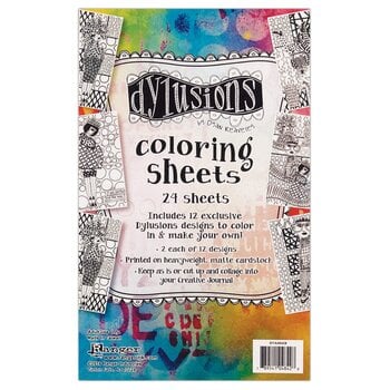 RANGER DYLUSIONS COLORING SHEETS COLLECTION #1 24PK