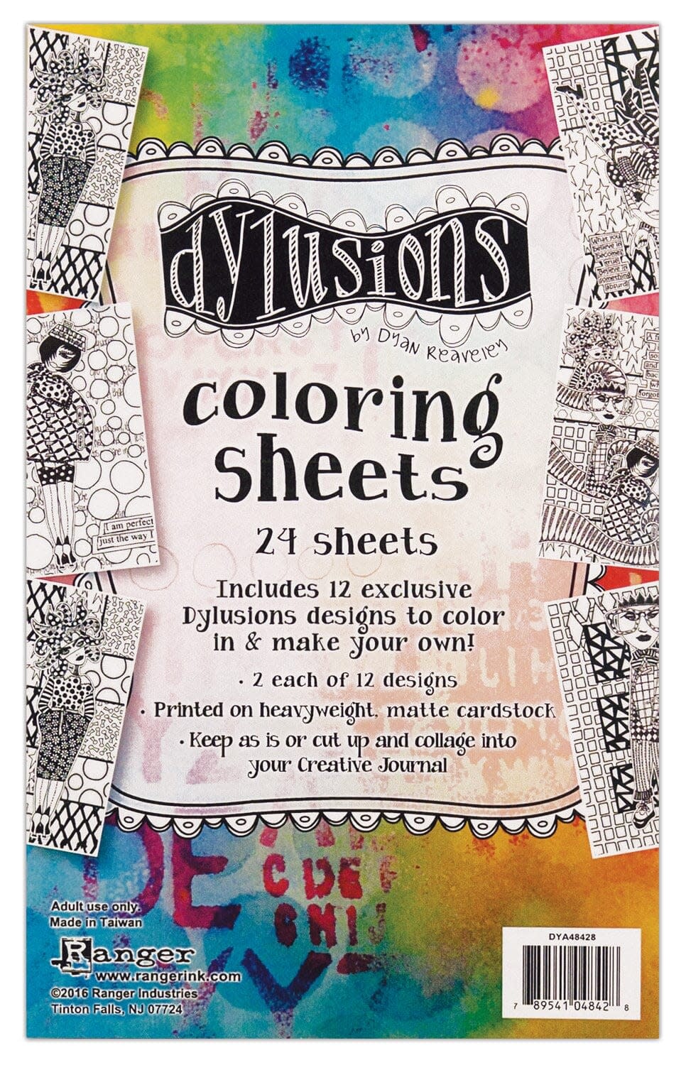 RANGER DYLUSIONS COLORING SHEETS COLLECTION #1 24PK
