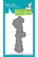 LAWN FAWN LAWN FAWN SCRIPTY CONGRATS OUTLINE ADD-ON DIE