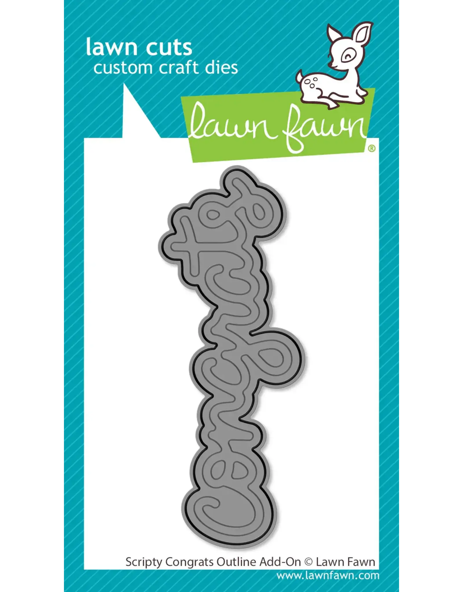 LAWN FAWN LAWN FAWN SCRIPTY CONGRATS OUTLINE ADD-ON DIE
