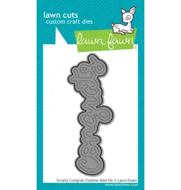 LAWN FAWN LAWN FAWN SCRIPTY CONGRATS OUTLINE ADD-ON DIE