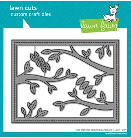 LAWN FAWN LAWN FAWN TREE BRANCHES BACKDROP: LANDSCAPE DIE