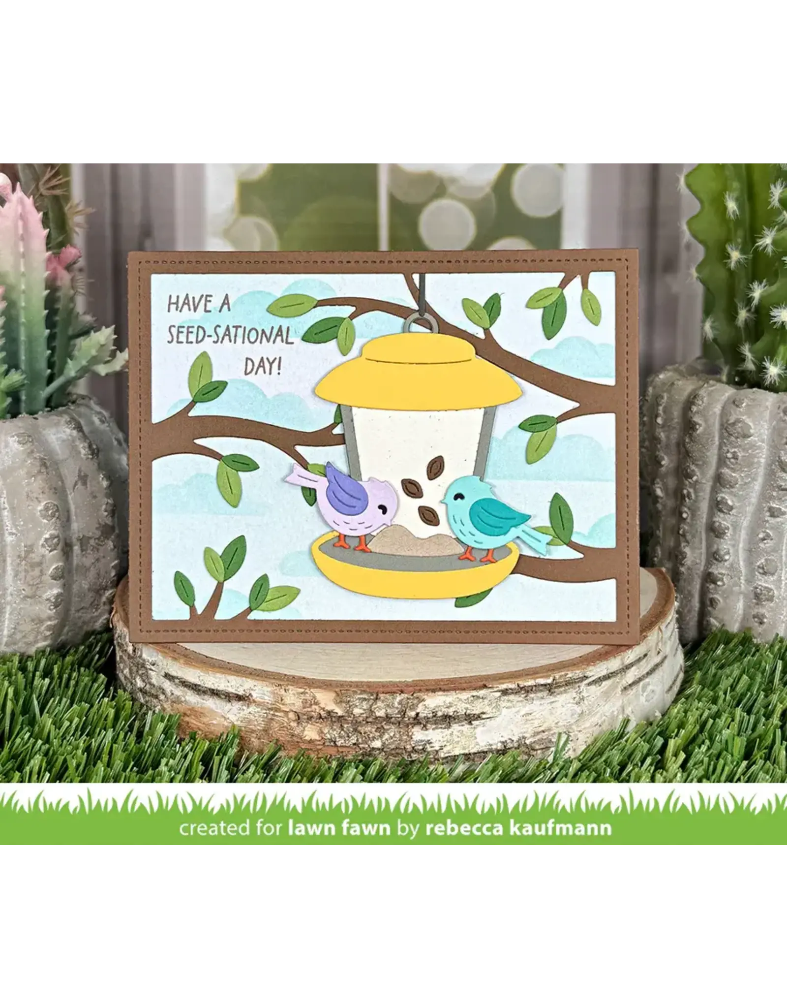 LAWN FAWN LAWN FAWN TREE BRANCHES BACKDROP: LANDSCAPE DIE