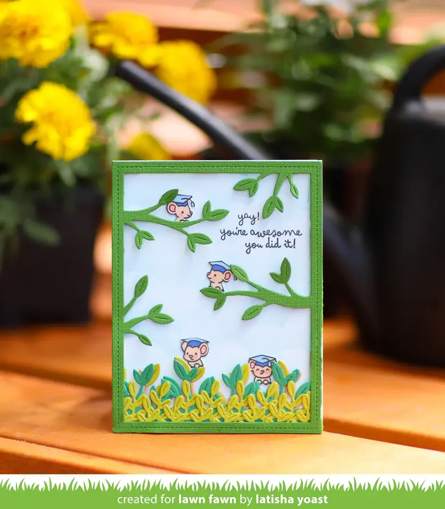 LAWN FAWN LAWN FAWN TREE BRANCHES BORDER DIE SET
