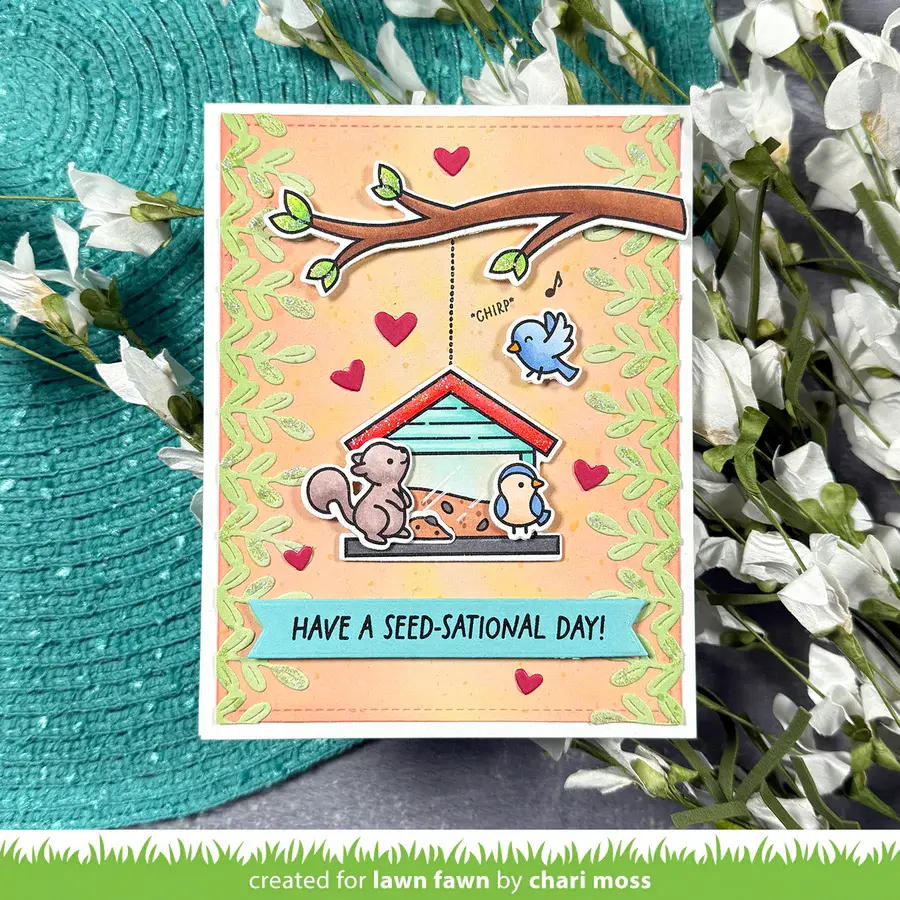LAWN FAWN LAWN FAWN LEAFY BORDER DIE