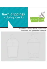 LAWN FAWN LAWN FAWN YEAR FIFTEEN COLORING STENCIL 2/PK