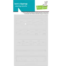 LAWN FAWN LAWN FAWN SIMPLY CELEBRATE HANGOUTS COLORING STENCIL 4/PK