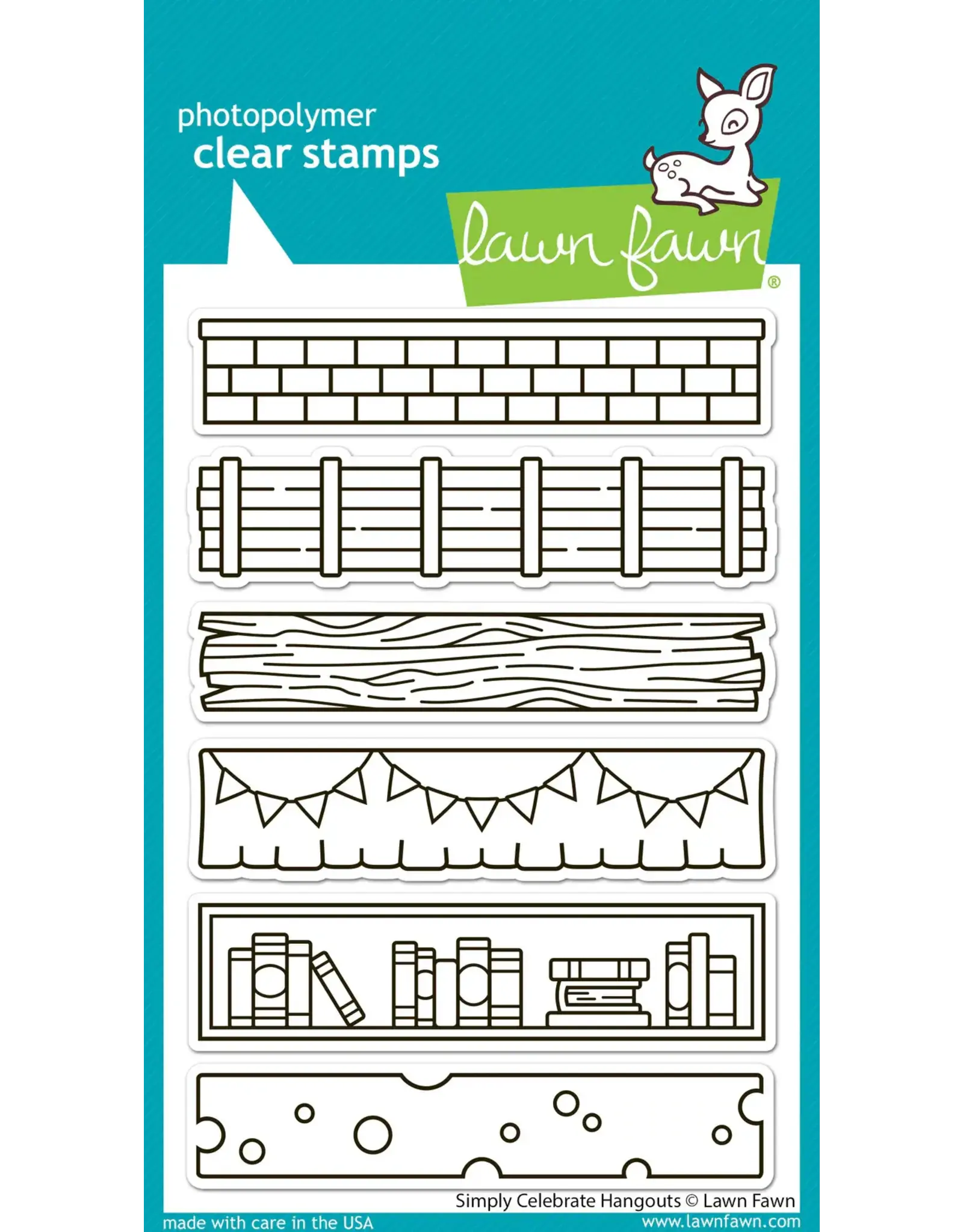 LAWN FAWN LAWN FAWN SIMPLY CELEBRATE HANGOUTS CLEAR STAMP SET