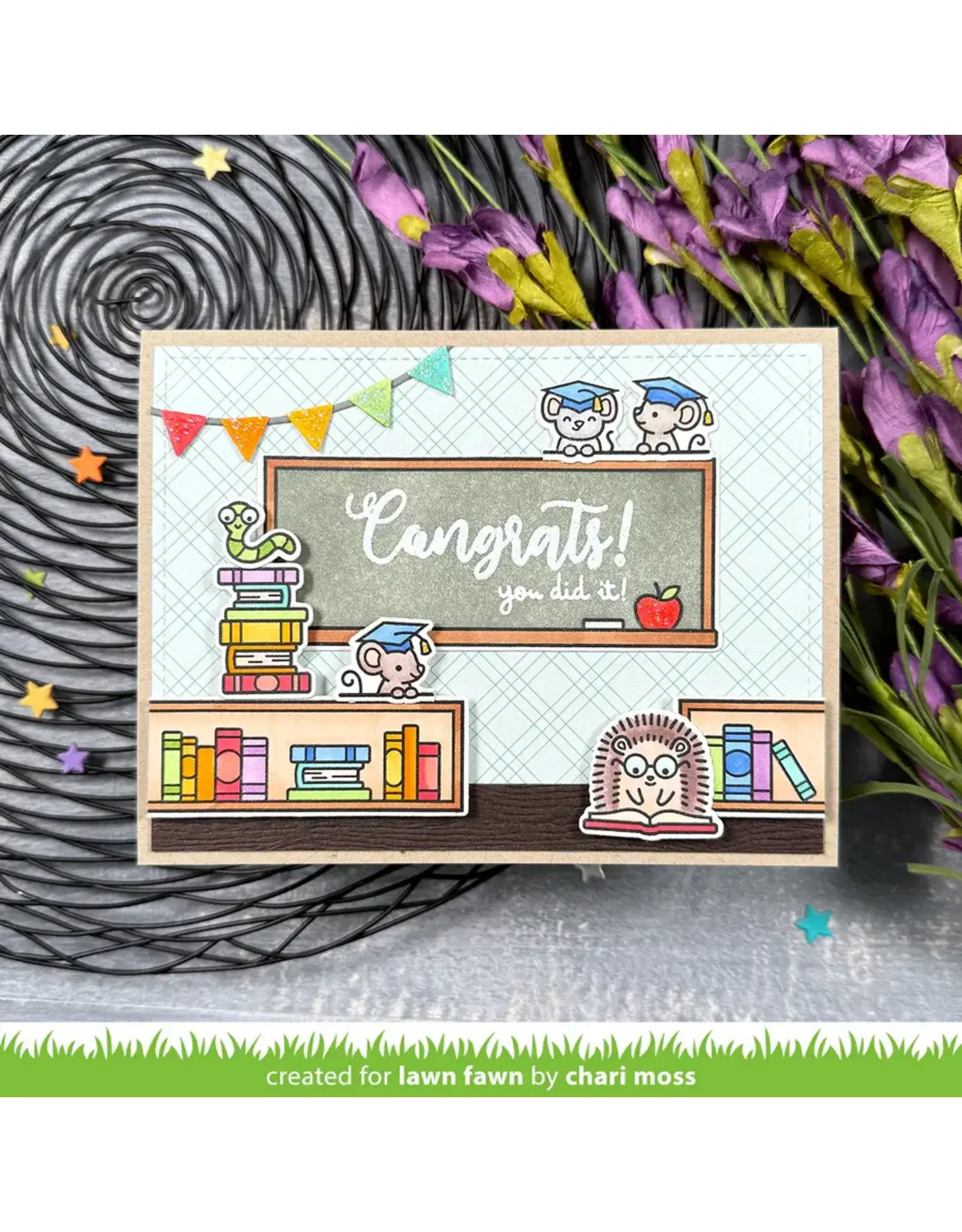 LAWN FAWN LAWN FAWN SIMPLY CELEBRATE HANGOUTS CLEAR STAMP SET