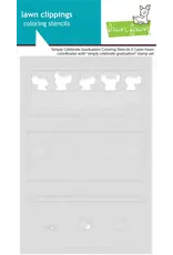 LAWN FAWN LAWN FAWN SIMPLY CELEBRATE GRADUATION COLORING STENCIL 2/PK