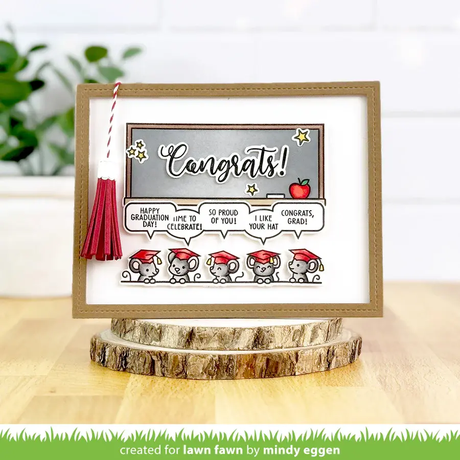 LAWN FAWN LAWN FAWN SIMPLY CELEBRATE GRADUATION CLEAR STAMP SET
