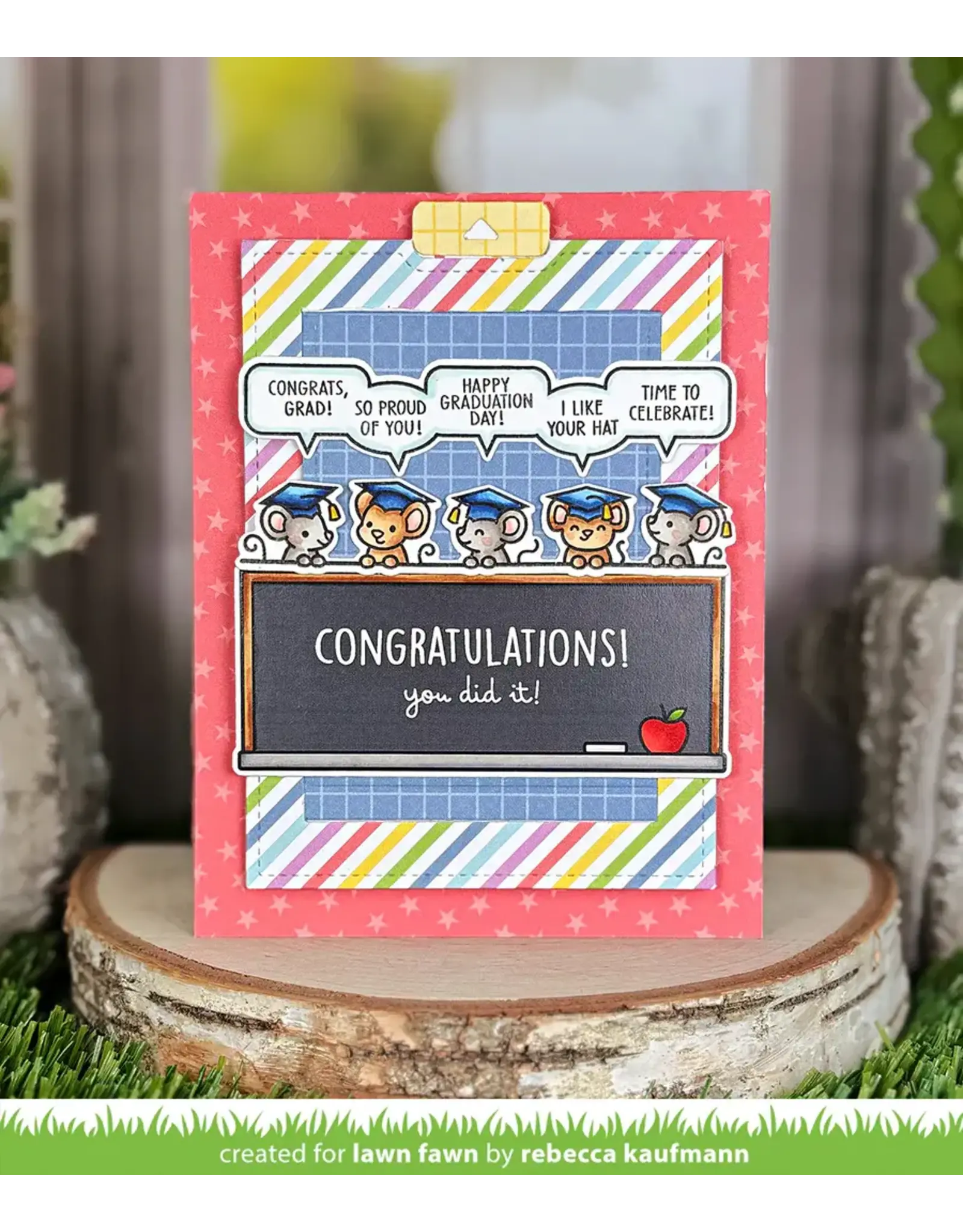LAWN FAWN LAWN FAWN SIMPLY CELEBRATE GRADUATION CLEAR STAMP SET