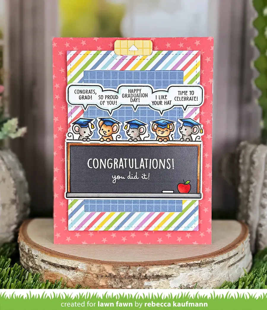 LAWN FAWN LAWN FAWN SIMPLY CELEBRATE GRADUATION CLEAR STAMP SET