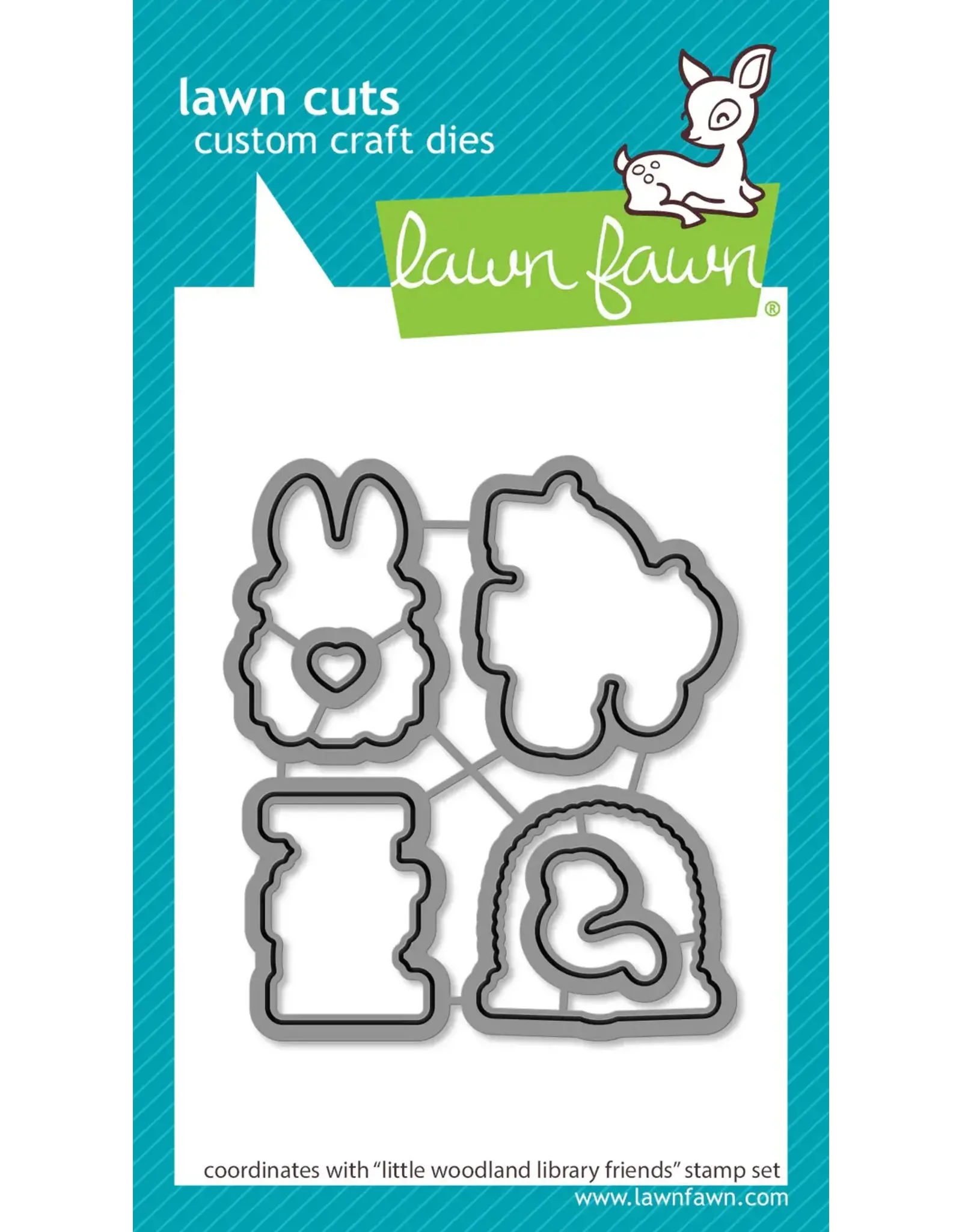LAWN FAWN LAWN FAWN LITTLE WOODLAND LIBRARY FRIENDS DIE SET