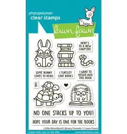 LAWN FAWN LAWN FAWN LITTLE WOODLAND LIBRARY FRIENDS CLEAR STAMP SET