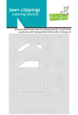 LAWN FAWN LAWN FAWN BACKYARD BIRD FEEDER ADD-ON COLORING STENCIL 2/PK