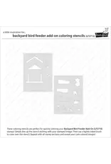 LAWN FAWN LAWN FAWN BACKYARD BIRD FEEDER ADD-ON COLORING STENCIL 2/PK