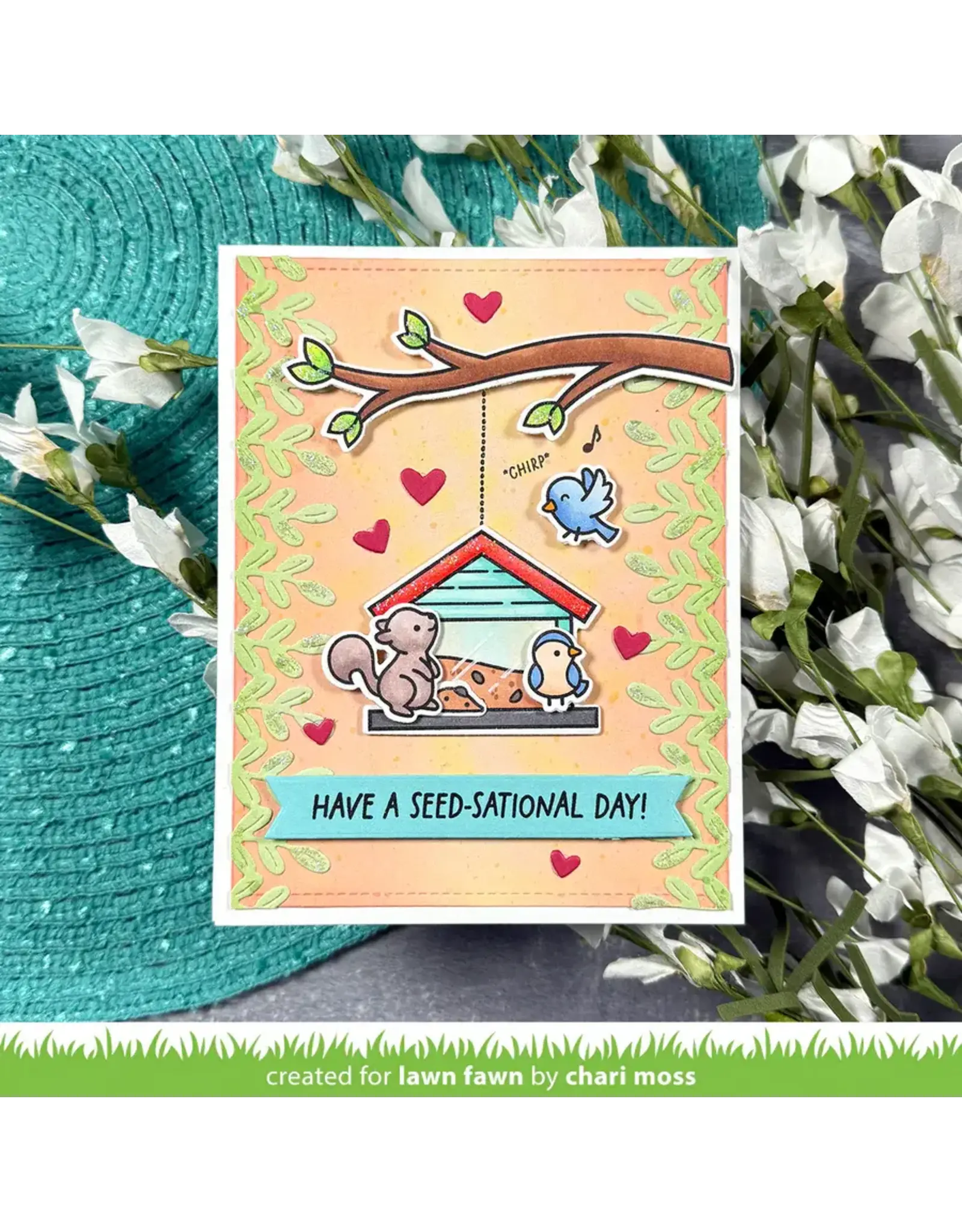 LAWN FAWN LAWN FAWN BACKYARD BIRD FEEDER ADD-ON CLEAR STAMP SET