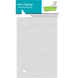 LAWN FAWN LAWN FAWN BACKYARD BIRD FEEDER COLORING STENCIL 3/PK