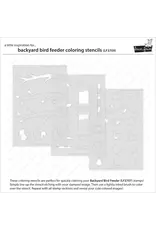 LAWN FAWN LAWN FAWN BACKYARD BIRD FEEDER COLORING STENCIL 3/PK