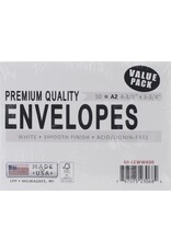 LEADER A2 WHITE ENVELOPES 50/PK