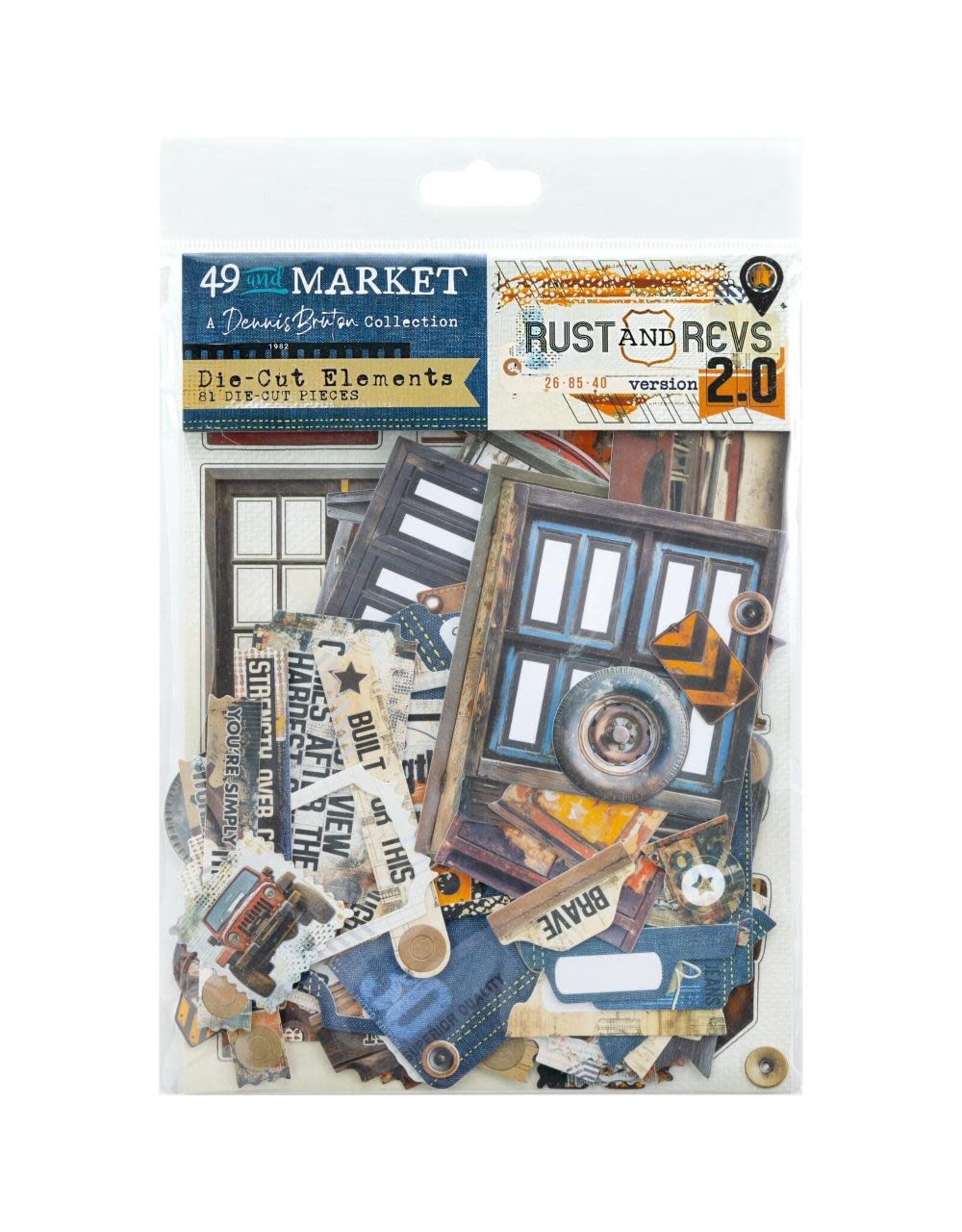 49 AND MARKET 49 AND MARKET RUST & REVS 2.0 DIE-CUT ELEMENTS 81 PIECES