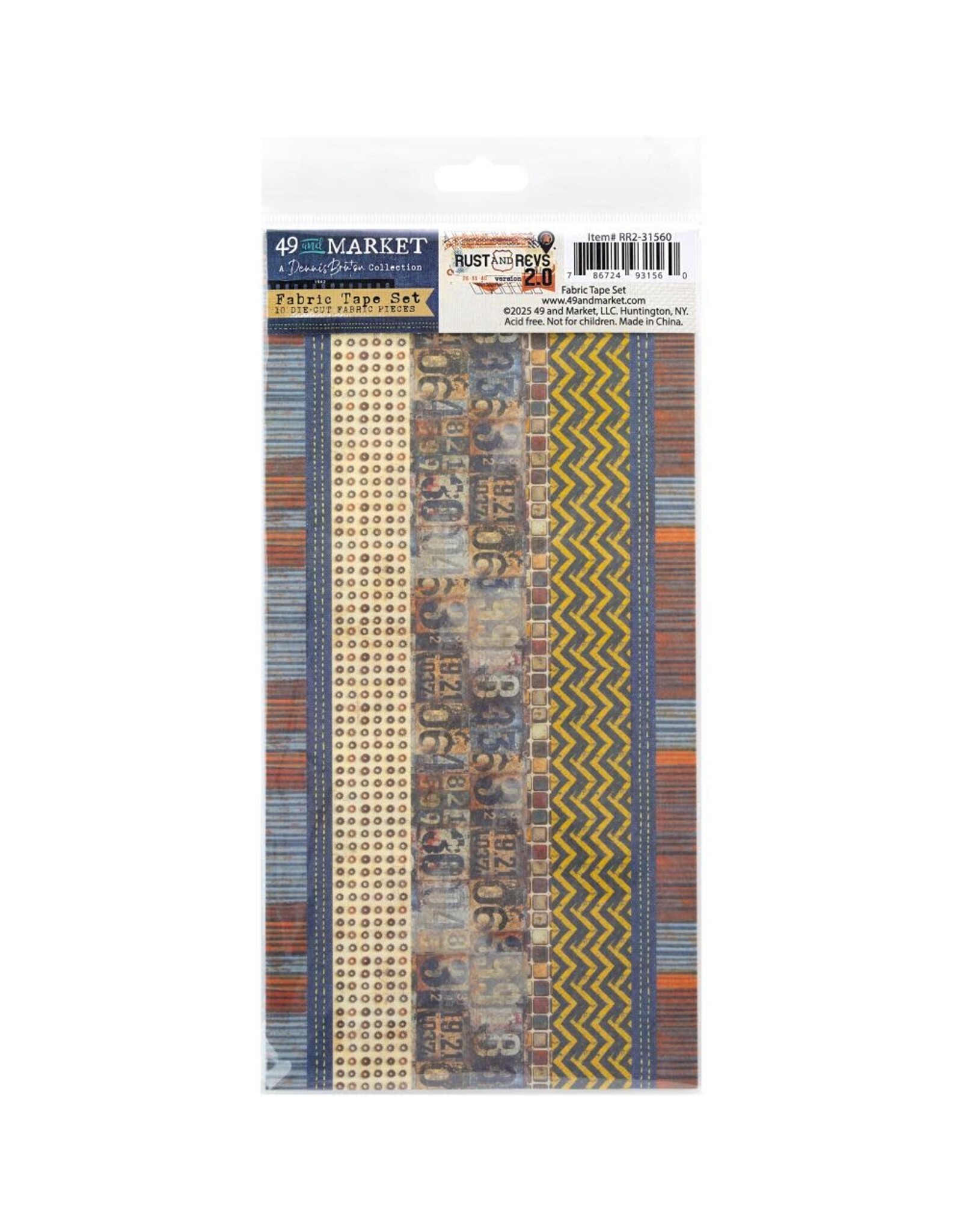 49 AND MARKET 49 AND MARKET RUST & REVS 2.0 FABRIC TAPE