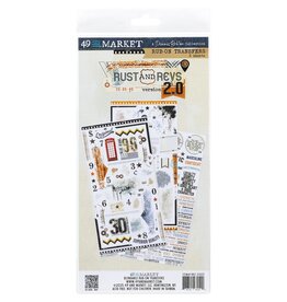 49 AND MARKET 49 AND MARKET RUST & REVS 2.0 6x12 RUB-ON TRANSFER SET 3/PK