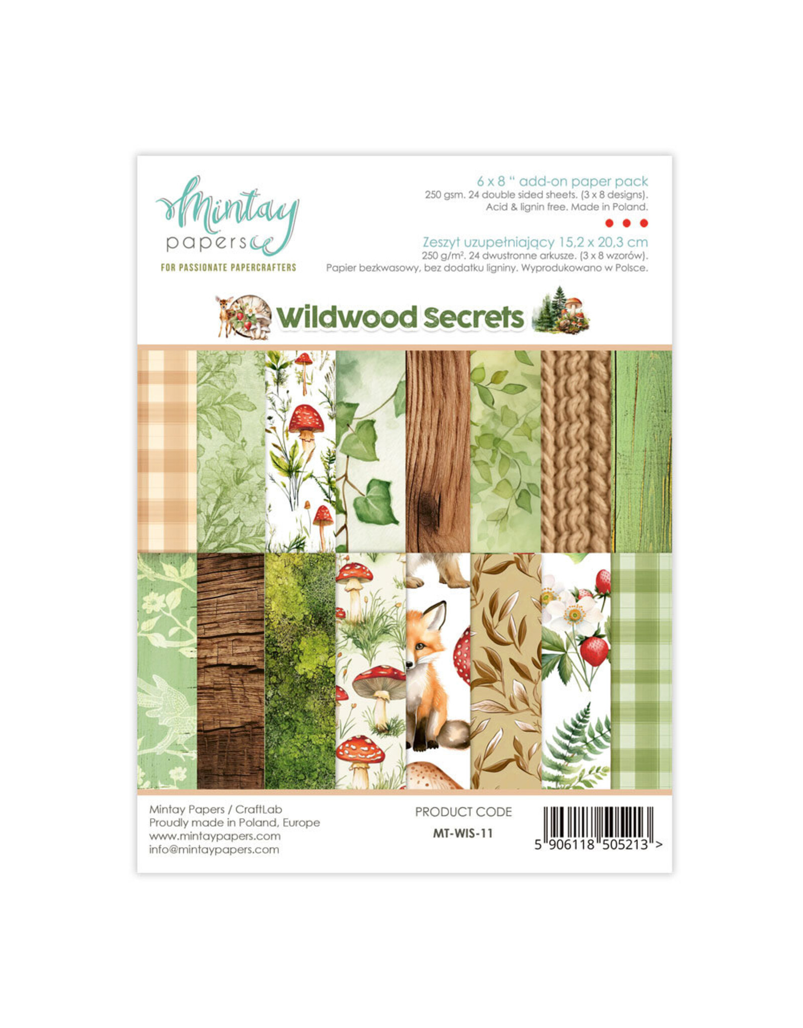 MINTAY MINTAY WILDWOOD SECRETS 6x8 ADD-ON PAPER PAD 24 SHEETS