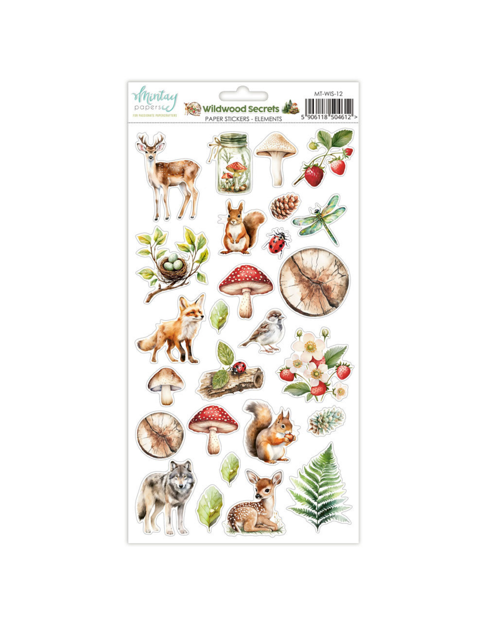 MINTAY MINTAY WILDWOOD SECRETS 6x12 PAPER STICKERS - ELEMENTS