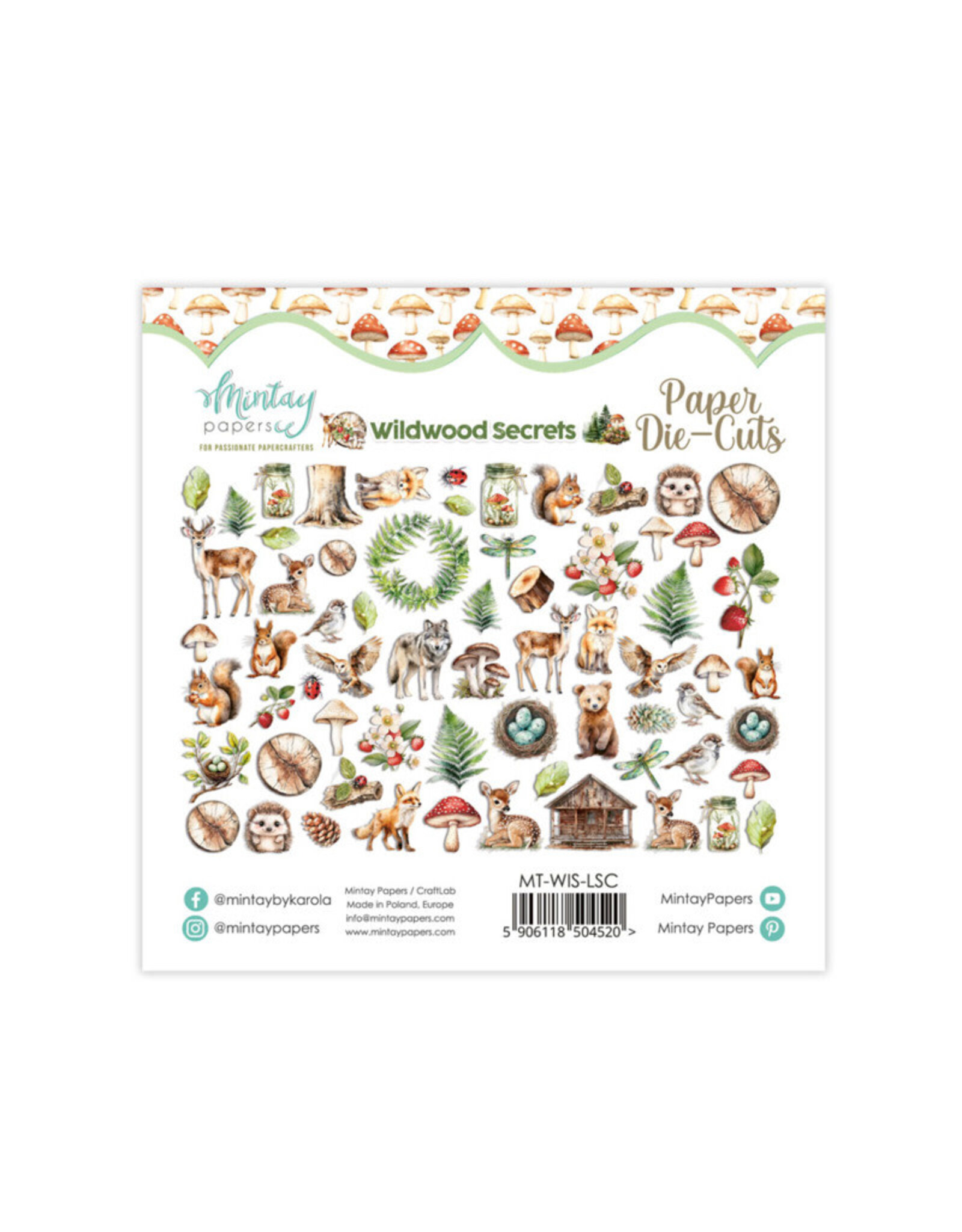 MINTAY MINTAY WILDWOOD SECRETS PAPER DIE-CUTS 60/PK
