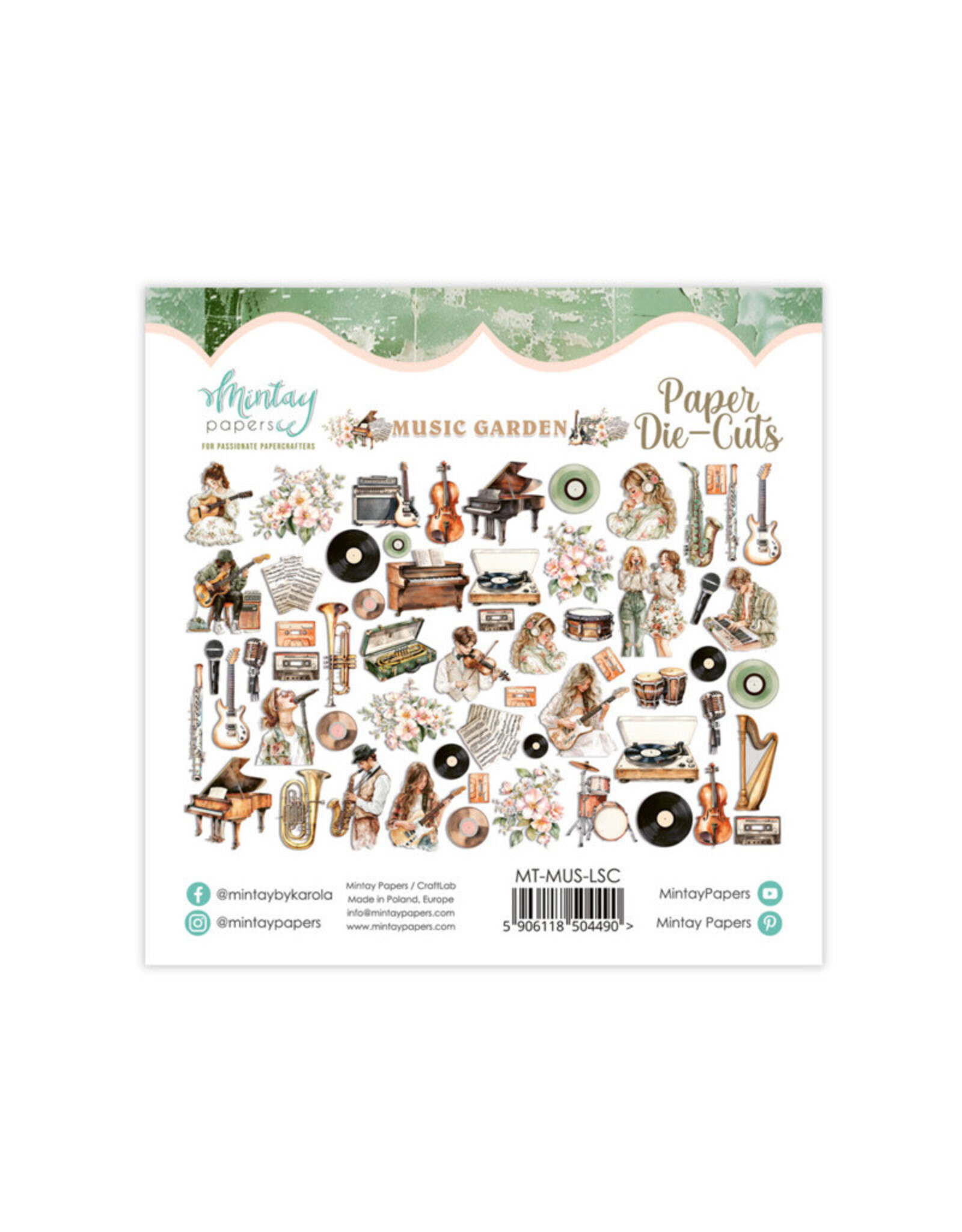 MINTAY MINTAY MUSIC GARDEN PAPER DIE-CUTS 60/PK