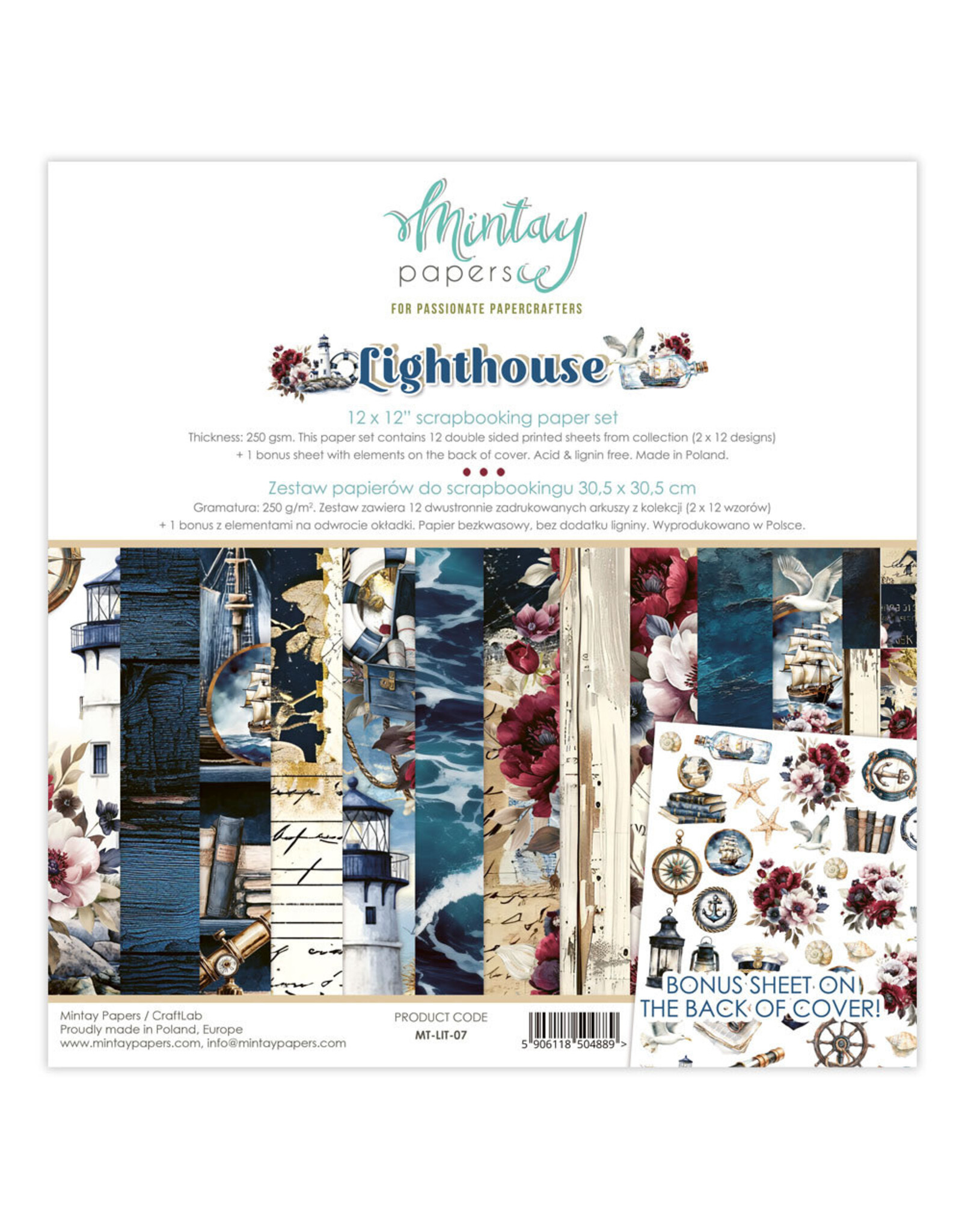 MINTAY MINTAY LIGHTHOUSE 12x12 COLLECTION PACK 12 SHEETS