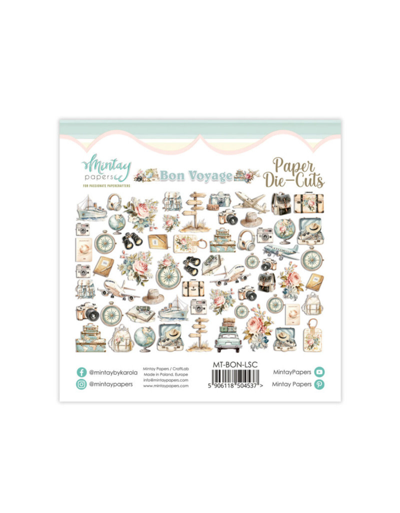 MINTAY MINTAY BON VOYAGE PAPER DIE-CUTS 60/PK