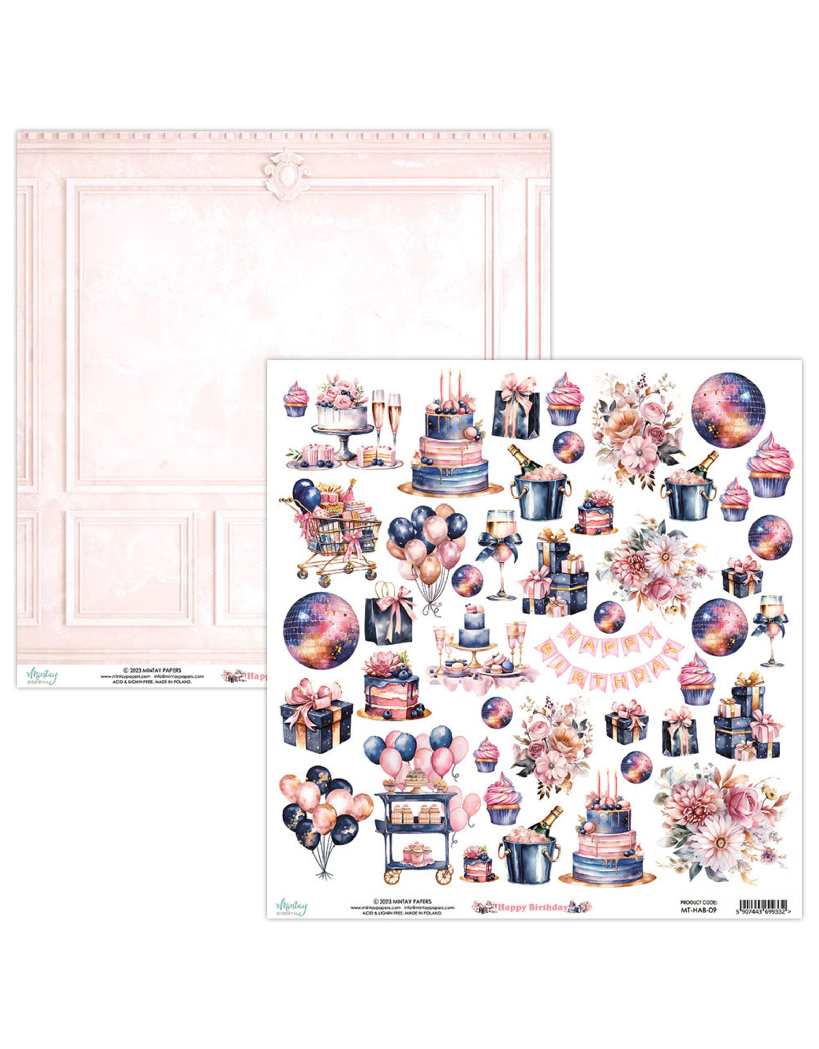 MINTAY MINTAY HAPPY BIRTHDAY #09 12x12 CARDSTOCK