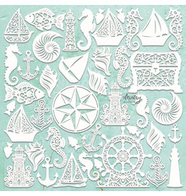 MINTAY MINTAY CHIPPIES - SEASHORE FILIGREE 12x12 CHIPBOARD