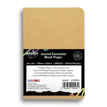 ARDEN CREATIVE STUDIO ARDEN CREATIVE STUDIO STITCHED JOURNAL ESSENTIALS BLANK PAGES 4x6