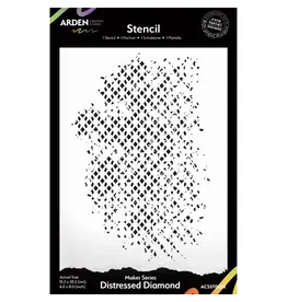 ARDEN CREATIVE STUDIO ARDEN CREATIVE STUDIO MAKER SERIES DISTRESSED DIAMOND 6x8 STENCIL