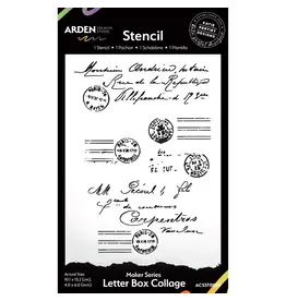 ARDEN CREATIVE STUDIO ARDEN CREATIVE STUDIO MAKER SERIES LETTER BOX COLLAGE 4x6 STENCIL