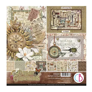 CIAO BELLA CIAO BELLA CABINET OF CURIOSITIES 8x8 PAPER PAD 12 SHEETS
