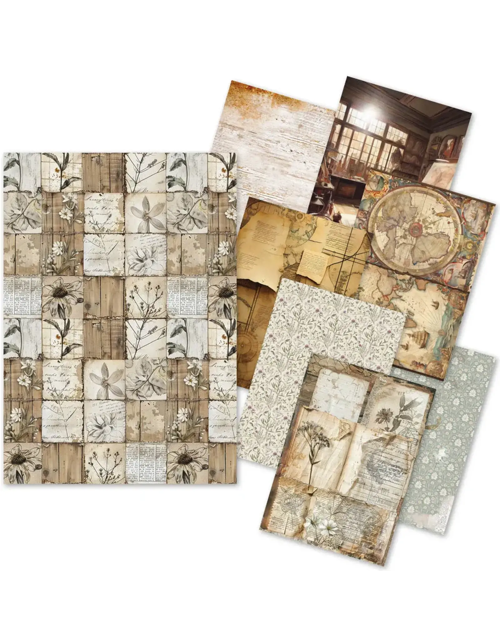 CIAO BELLA CIAO BELLA CABINET OF CURIOSITIES A5 RICE PAPER 8 SHEETS