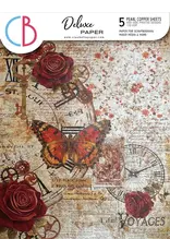 CIAO BELLA CIAO BELLA CABINET OF CURIOSITIES A4 DELUXE PEARL-COPPER PAPER 5 SHEETS