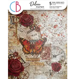 CIAO BELLA CIAO BELLA CABINET OF CURIOSITIES A4 DELUXE PEARL-COPPER PAPER 5 SHEETS