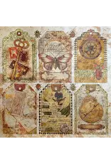 CIAO BELLA CIAO BELLA CABINET OF CURIOSITIES DELUXE 6x6 PEARL-COPPER PAPER 5 SHEETS