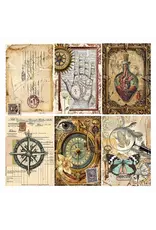CIAO BELLA CIAO BELLA CABINET OF CURIOSITIES 6x6 FUSSY CUT VELLUM PAPER PAD 24 SHEETS