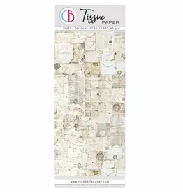 CIAO BELLA CIAO BELLA ANTIQUE HANDWRITTEN LETTER TISSUE PAPER 69cm x 49cm