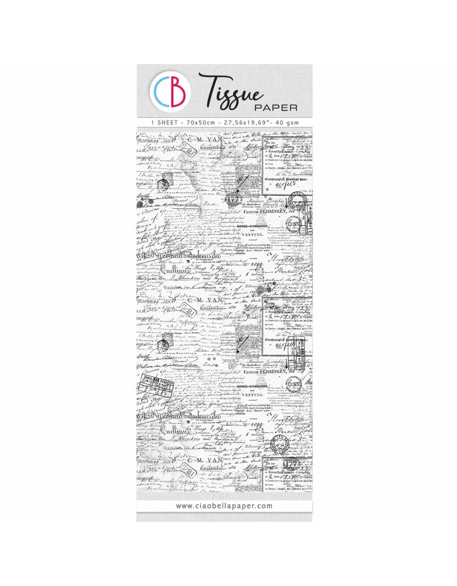 CIAO BELLA CIAO BELLA GENTLEMEN WORDS TISSUE PAPER 69cm x 49cm