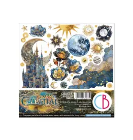 CIAO BELLA CIAO BELLA CELESTIAL 6x6 FUSSY CUT PAPER PAD 24 SHEETS