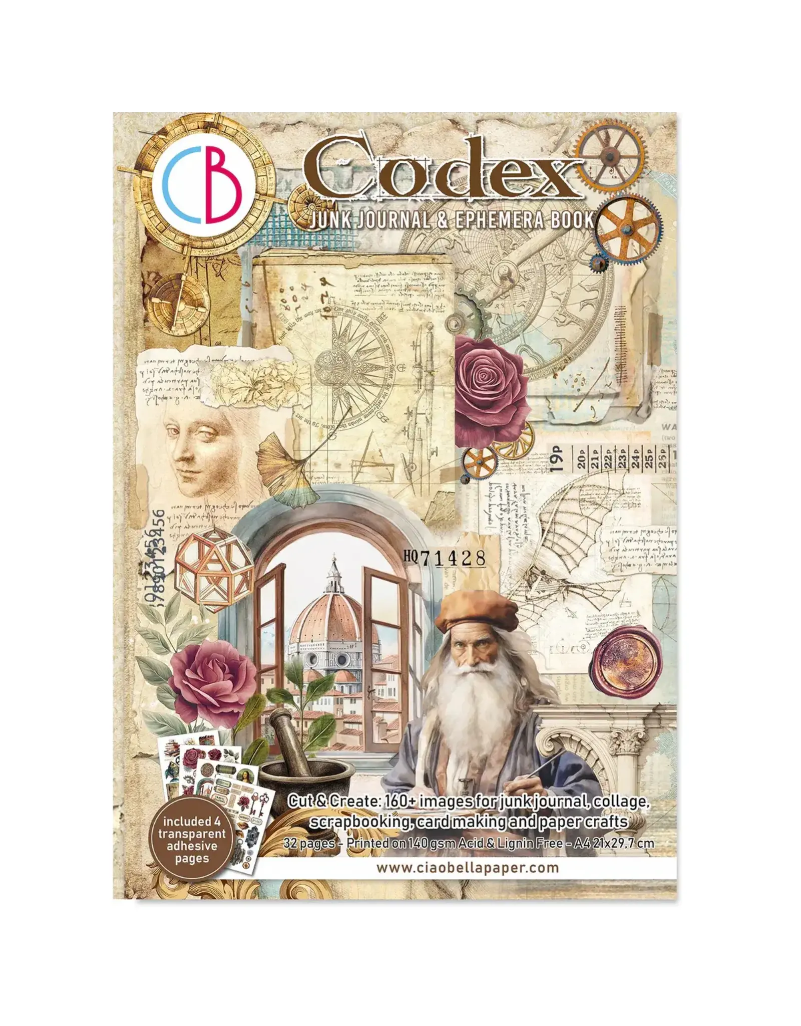 CIAO BELLA CIAO BELLA CODEX JUNK JOURNAL & EPHEMERA 32/PK